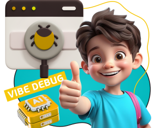 Тестирование & Vibe Debug. Охотники за багами - КИБЕРшкола программирования для детей, компьютерные курсы для школьников, начинающих и подростков - KIBERone г. Власиха